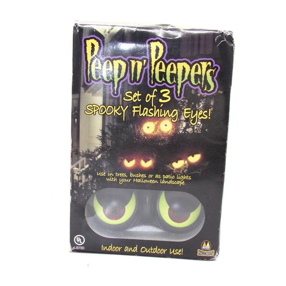 Halloween Flashing Eyes Eyeball Lights Peep n' Peepers Spooky Lighted